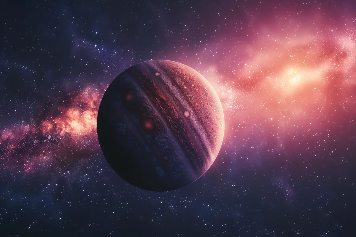 Exoplanète de type Jupiter AT2021uey b, découverte par microlentillage gravitationnel