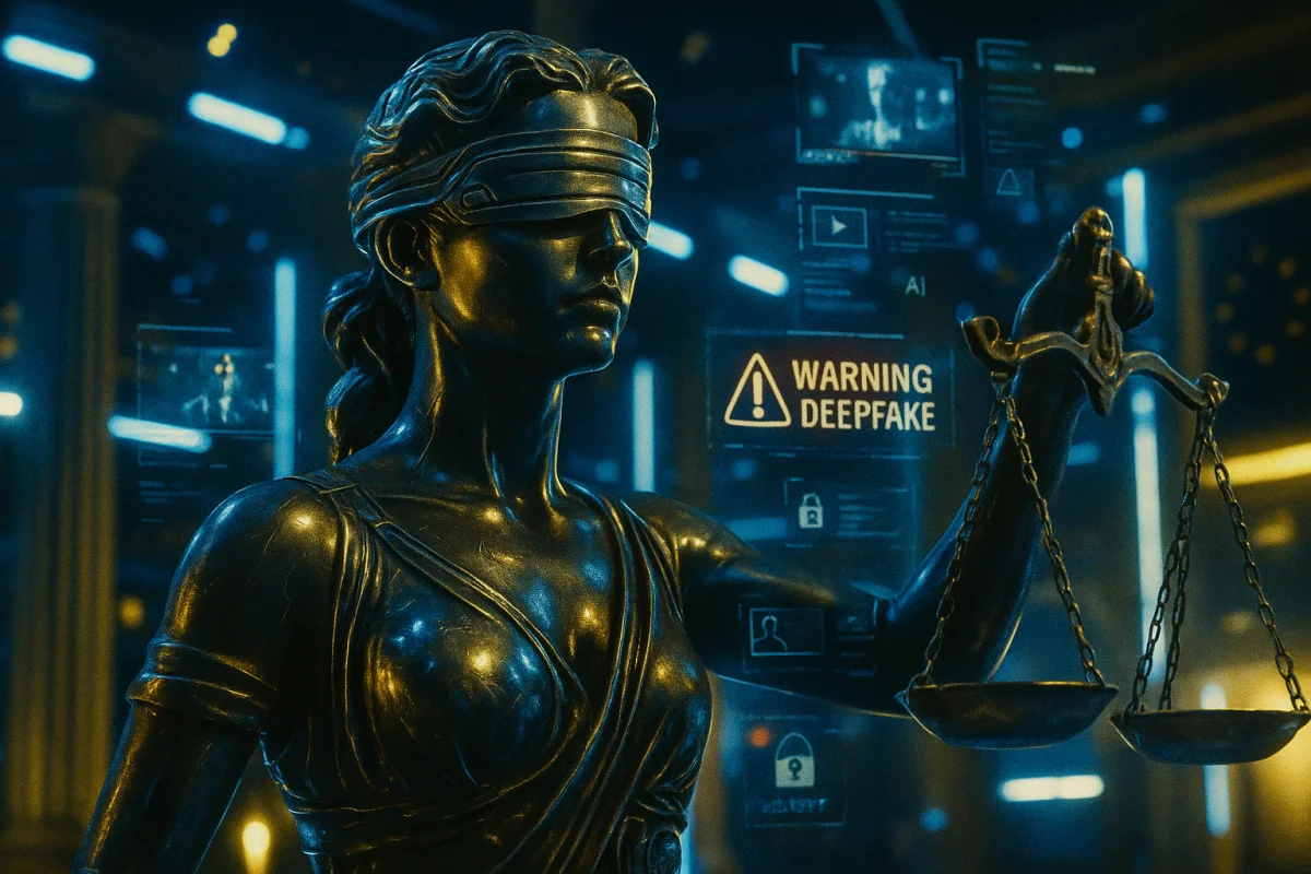 Juridisk ansvar for AI-forfalskninger – Europas nye deepfake-regler i 2025