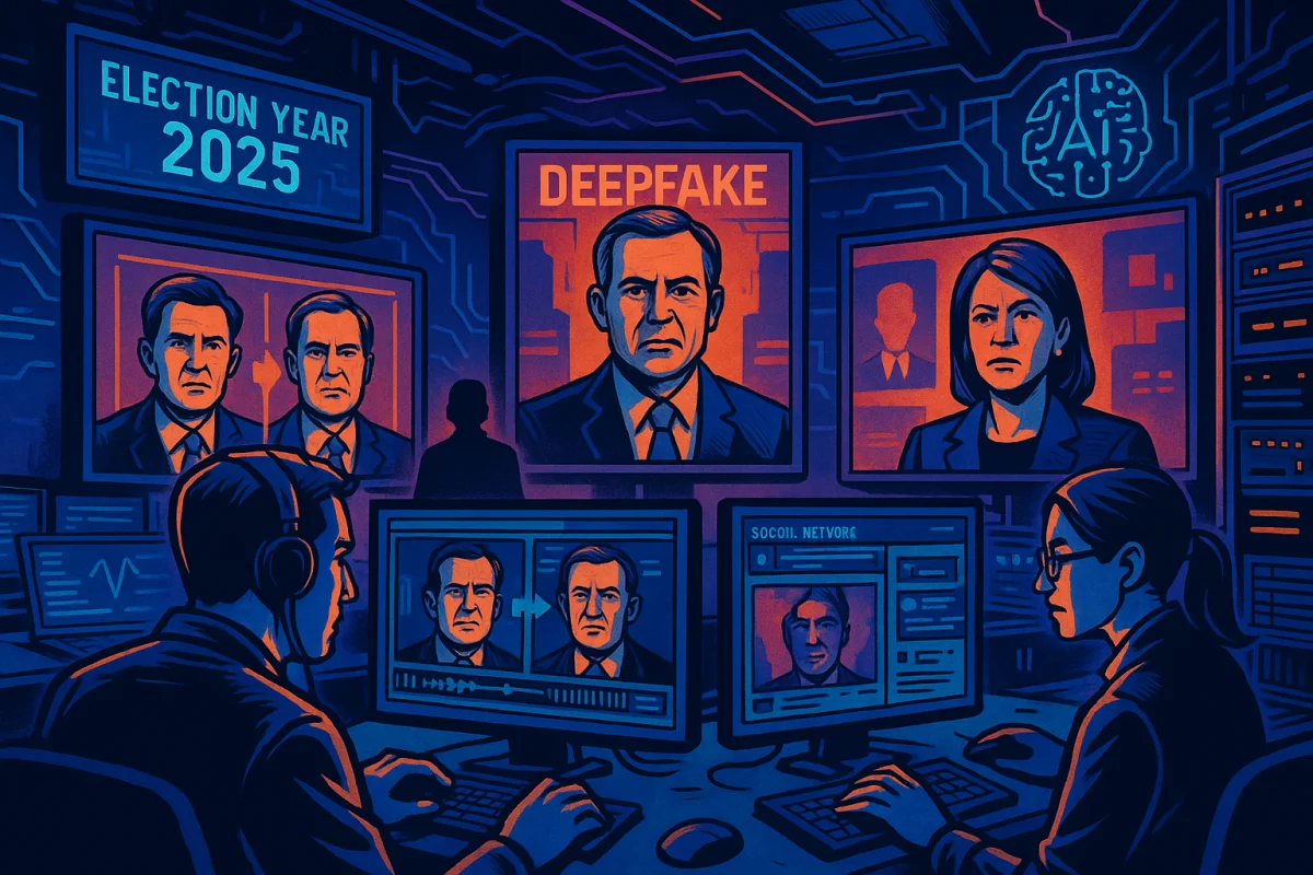 Deepfake et cybersécurité électorale 2025 Technologies deepfake et défi cybersécurité des élections 2025