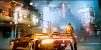 Cyberpunk 2077 • მანქანა Night City-ში • ფუტურისტული ქუჩები და ნეონის განათება