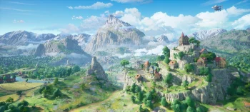 Hyrule-ის სამეფოს პანორამული ხედი — Legend of Zelda