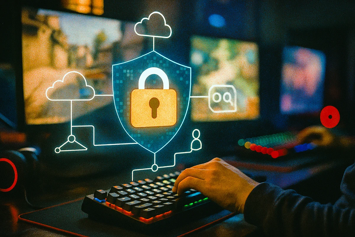 Gaming Security and Privacy – Protecting Players in the Digital Era | Illustration Sora