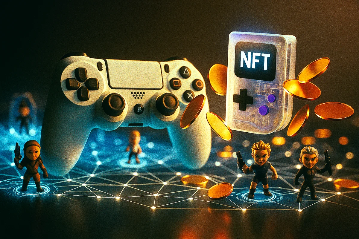Play-to-Earn თამაშები და NFT ეკოსისტემები — თამაშებისა და კრიპტოეკონომიკის ახალი რეალობა | ილუსტრაცია Sora