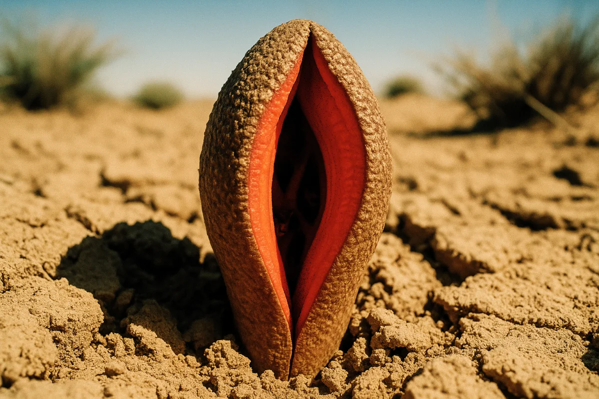 აფრიკული ჰიდრონა (Hydnora africana) — მიწისქვეშა პარაზიტი ყვავილი სამხრეთ აფრიკის მშრალ უდაბნოში