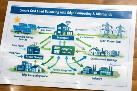 Edge Computing-ზე დაფუძნებული Smart Grid სისტემა, რომელიც მართავს ენერგიის დეცენტრალიზებულ ნაკადებს microgrid ქსელებს, მზის ელექტროსადგურებსა და ქალაქის ინფრასტრუქტურას შორის